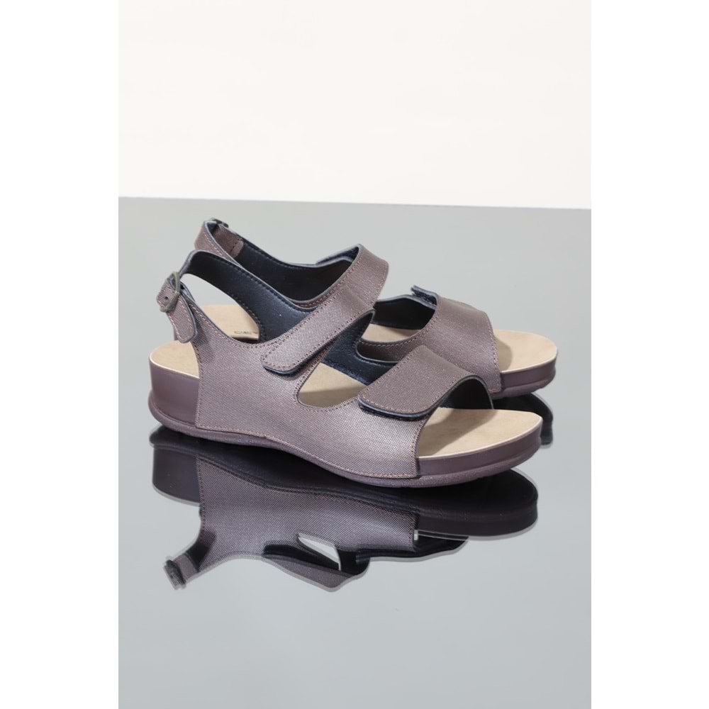 Konfores 1106-Olıva Tam Anatomik Bayan Sandalet - NKT01106-BAKIR-38
