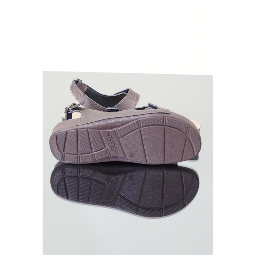 Konfores 1106-Olıva Tam Anatomik Bayan Sandalet - NKT01106-BAKIR-38