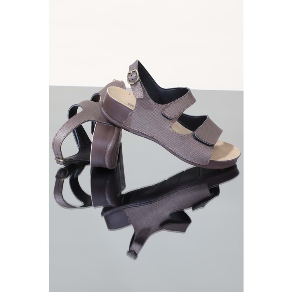 Konfores 1106-Olıva Tam Anatomik Bayan Sandalet - NKT01106-BAKIR-38
