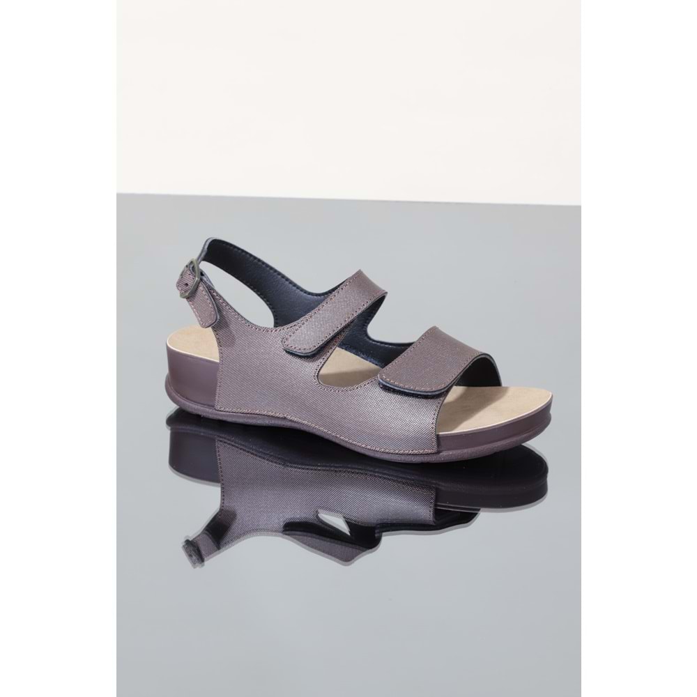 Konfores 1106-Olıva Tam Anatomik Bayan Sandalet - NKT01106-BAKIR-38