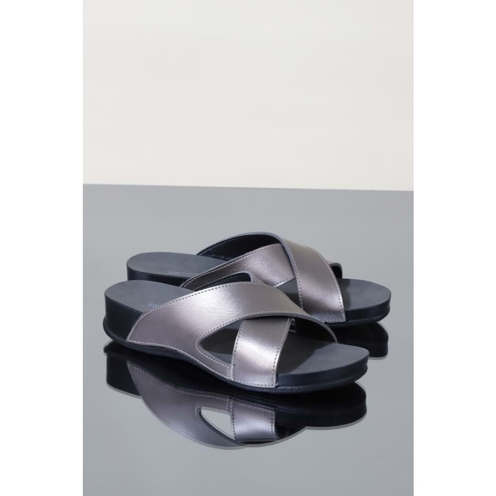 Konfores 1109-Olıva Tam Anatomik Bayan Terlik - NKT01109-platin-37