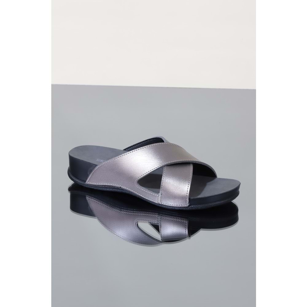 Konfores 1109-Olıva Tam Anatomik Bayan Terlik - NKT01109-platin-37