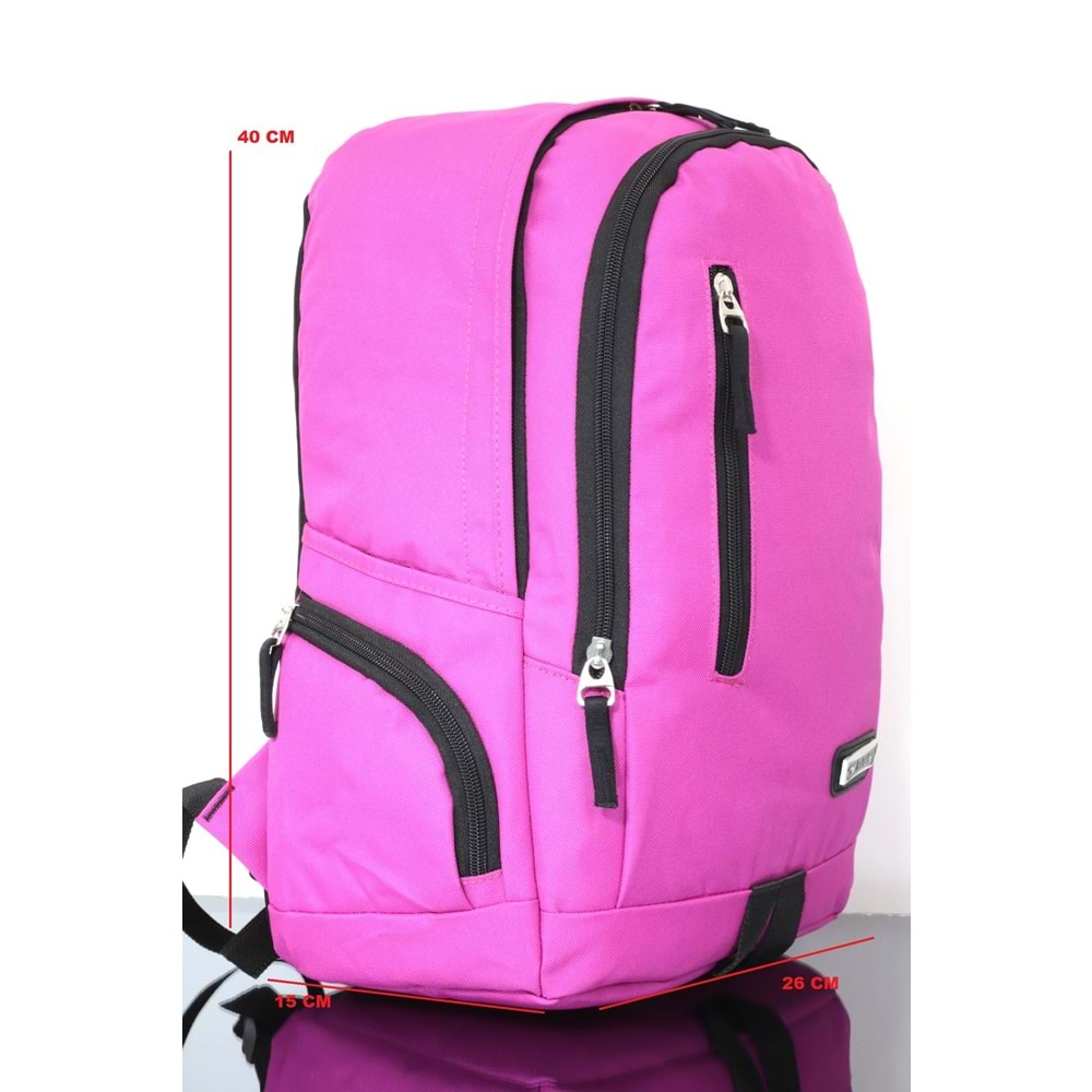 Konfores 1168 Unisex Anatomik Sırt Çantası - NKT01168-PEMBE-TEK EBAT