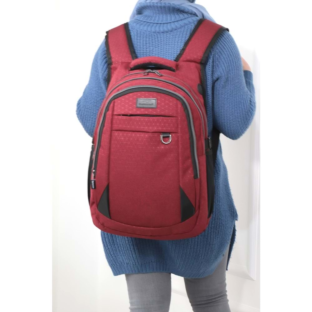 Konfores 1170 Unisex Anatomik Yarasa Sırt Çantası - NKT01170-BORDO-TEK EBAT