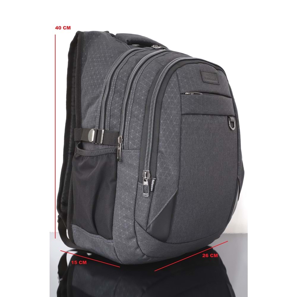 Konfores 1170 Unisex Anatomik Yarasa Sırt Çantası - NKT01170-gri-TEK EBAT