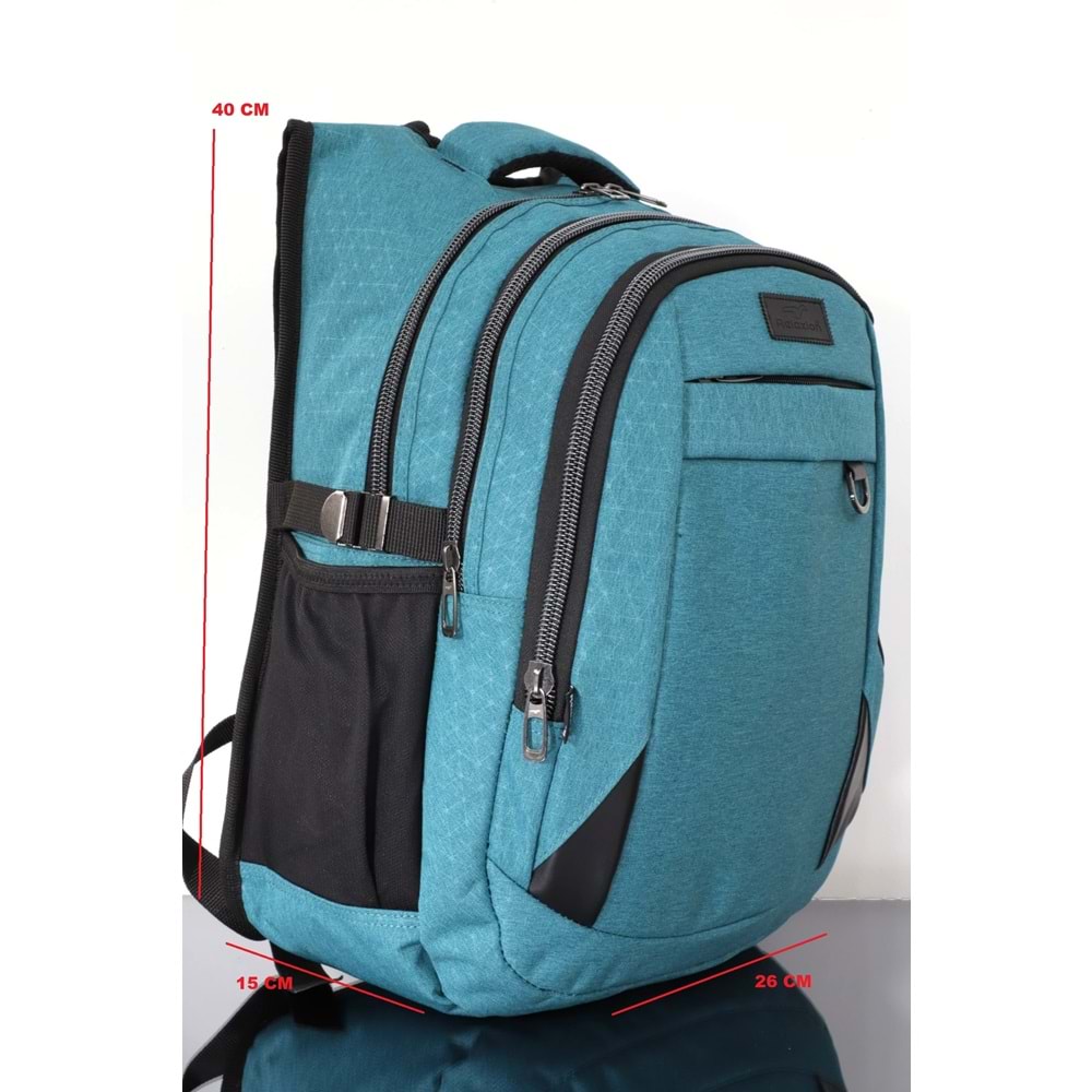 Konfores 1170 Unisex Anatomik Yarasa Sırt Çantası - NKT01170-turkuaz-TEK EBAT
