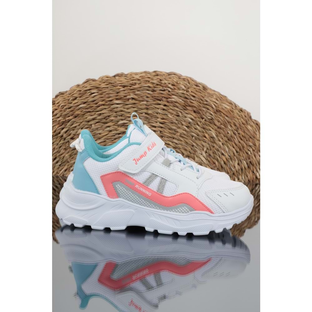 Kidessa 1182 Anatomik Tabanlı Unisex Çocuk Spor Ayakkabı - NKT01182-beyaz pembe-31