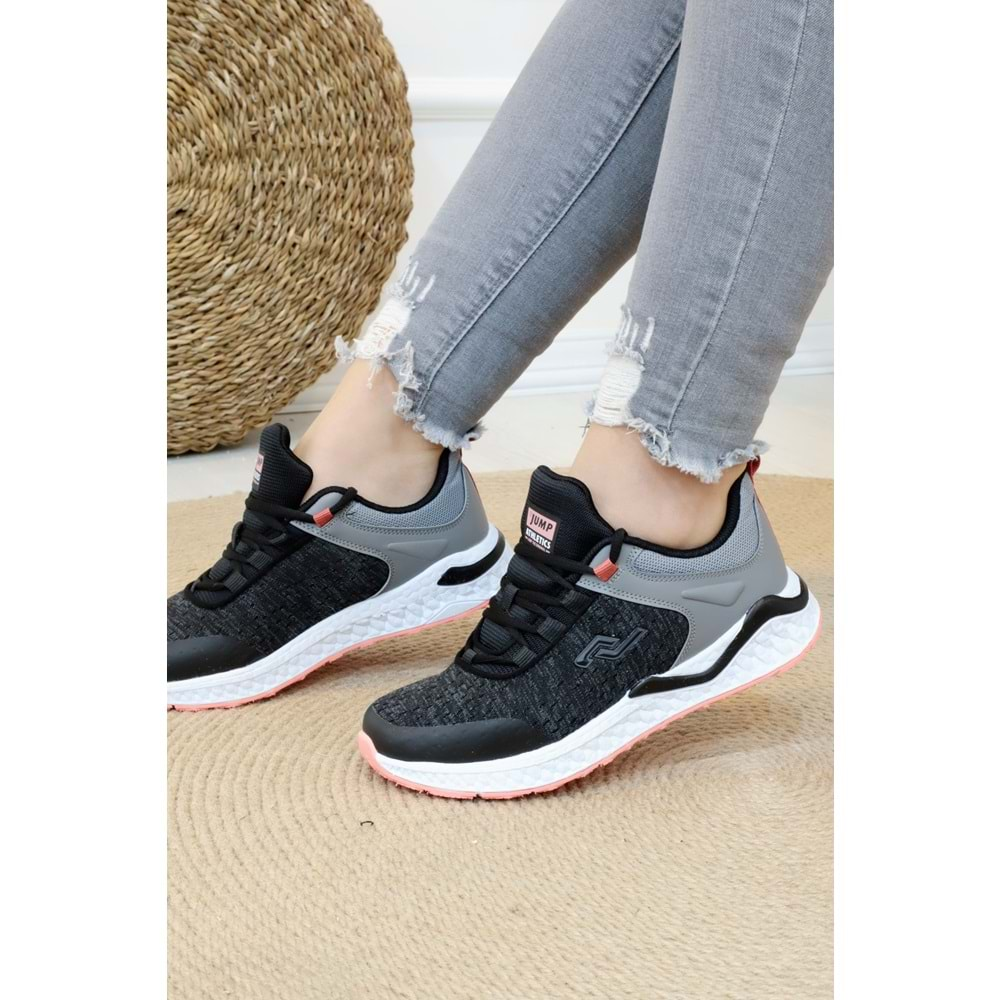 Konfores 1197-27342 Anatomik Tabanlı Unisex Sneakers Ayakkabı - NKT01197-siyah gri-36