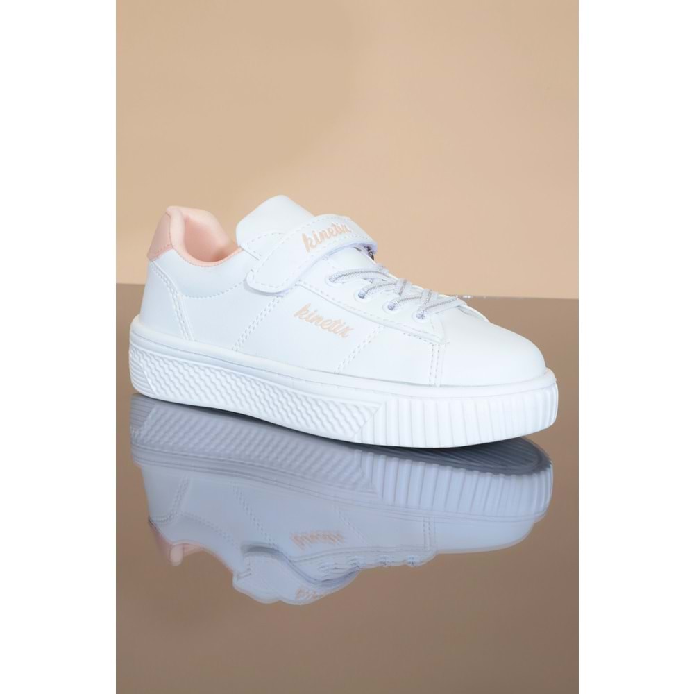 Kidessa 1235 Anatomik Taban Unisex Çocuk Spor Ayakkabı - NKT01235-beyaz pembe-32