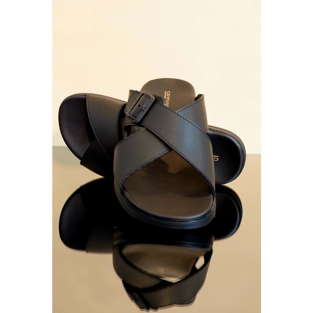 Konfores 1239-Grande Tam Anatomik Terlik - NKT01239-siyah-42