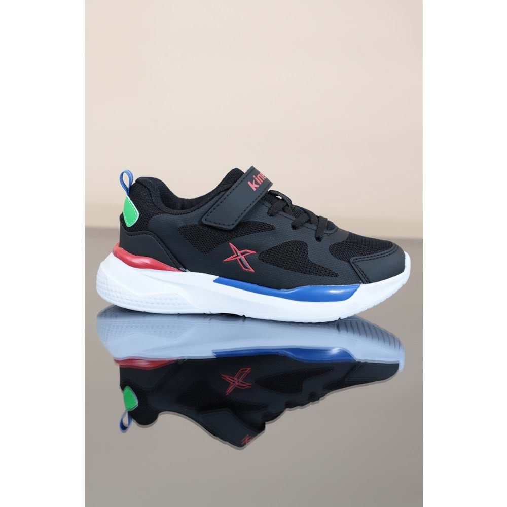 Kidessa 1273-Felıx Anatomik Taban Unisex Çocuk Spor Ayakkabı - NKT01273-siyah kırmızı-31