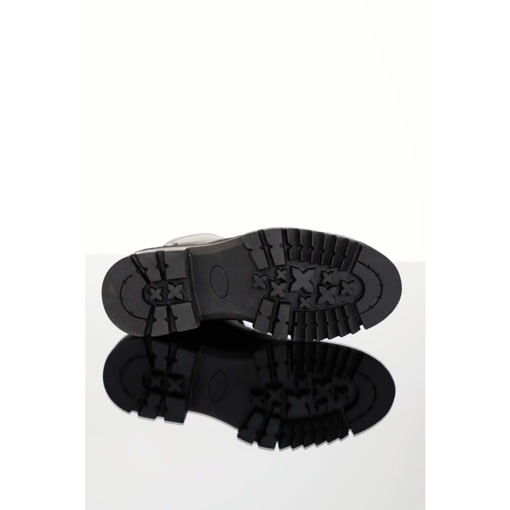 Konfores 1285-Nesta Anatomik Tabanlı Hakiki Deri Fermuarlı Erkek Spor Bot - NKT01285-siyah-41