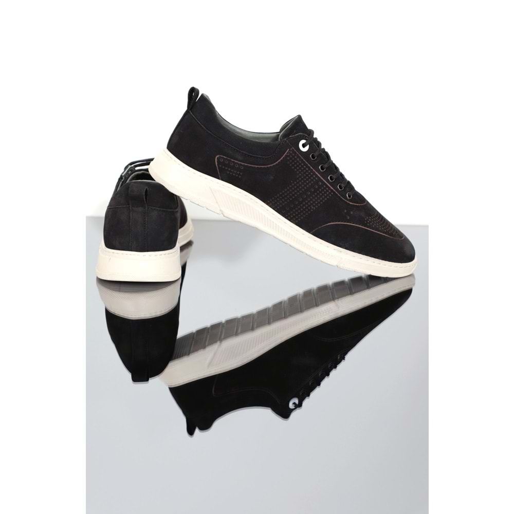 Konfores 1286 Hakiki Deri Anatomik Günlük Erkek Ayakkabı - NKT01286-siyah-47