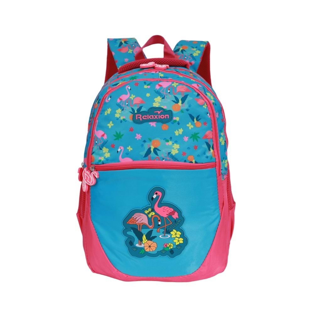 Kidessa 1302 Anatomik Sırtlı Yapılı Unisex İlkokul Çantası - NKT01302-mavi pembe-TEK EBAT