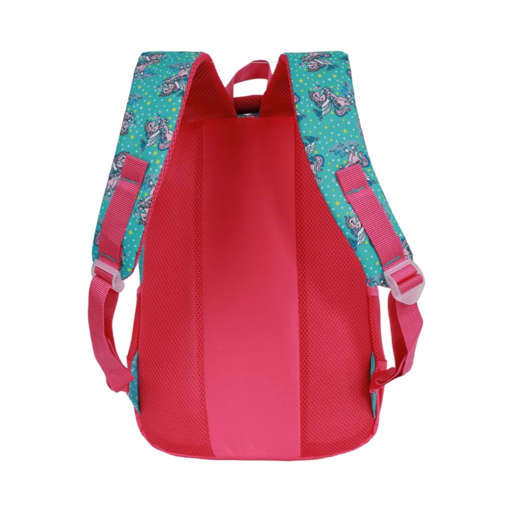 Kidessa 1302 Anatomik Sırtlı Yapılı Unisex İlkokul Çantası - NKT01302-su yeşili-TEK EBAT