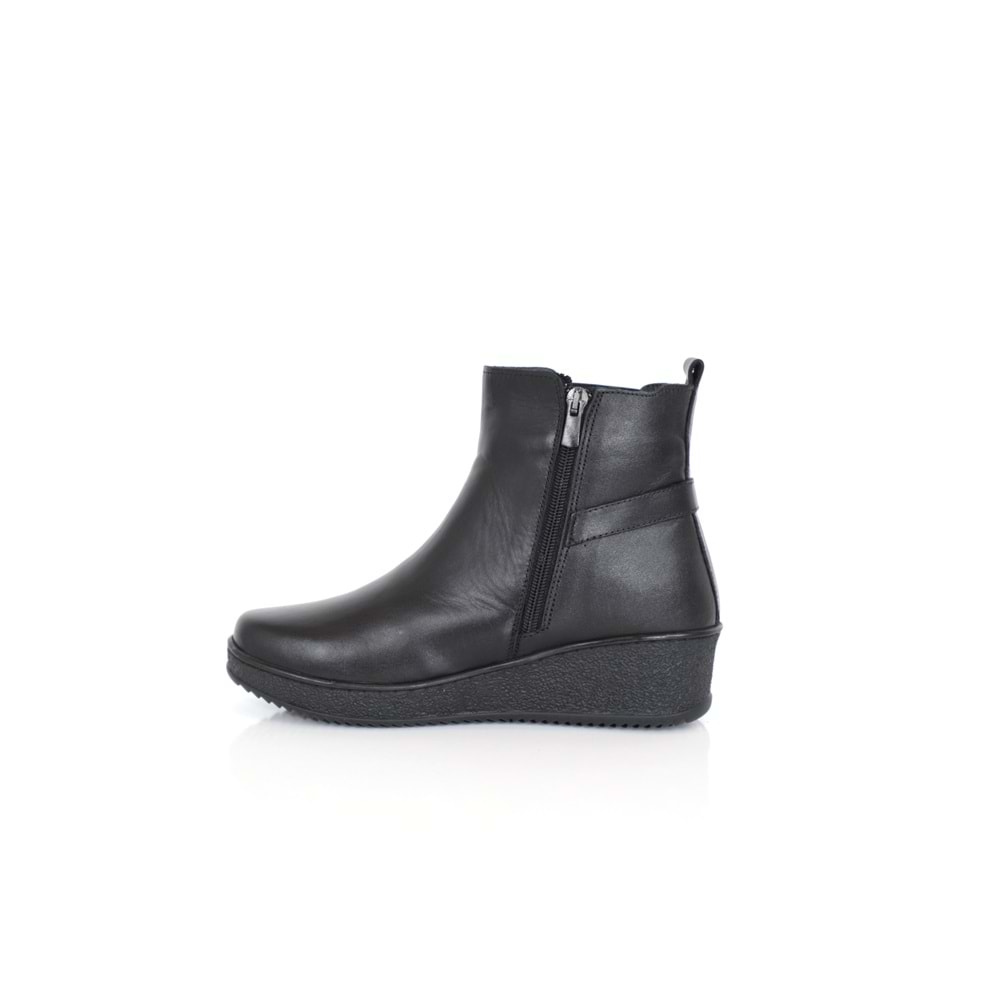 Konfores 1326 Hakiki Deri Anatomik Tabanlı Bayan Bot - NKT01326-siyah-37