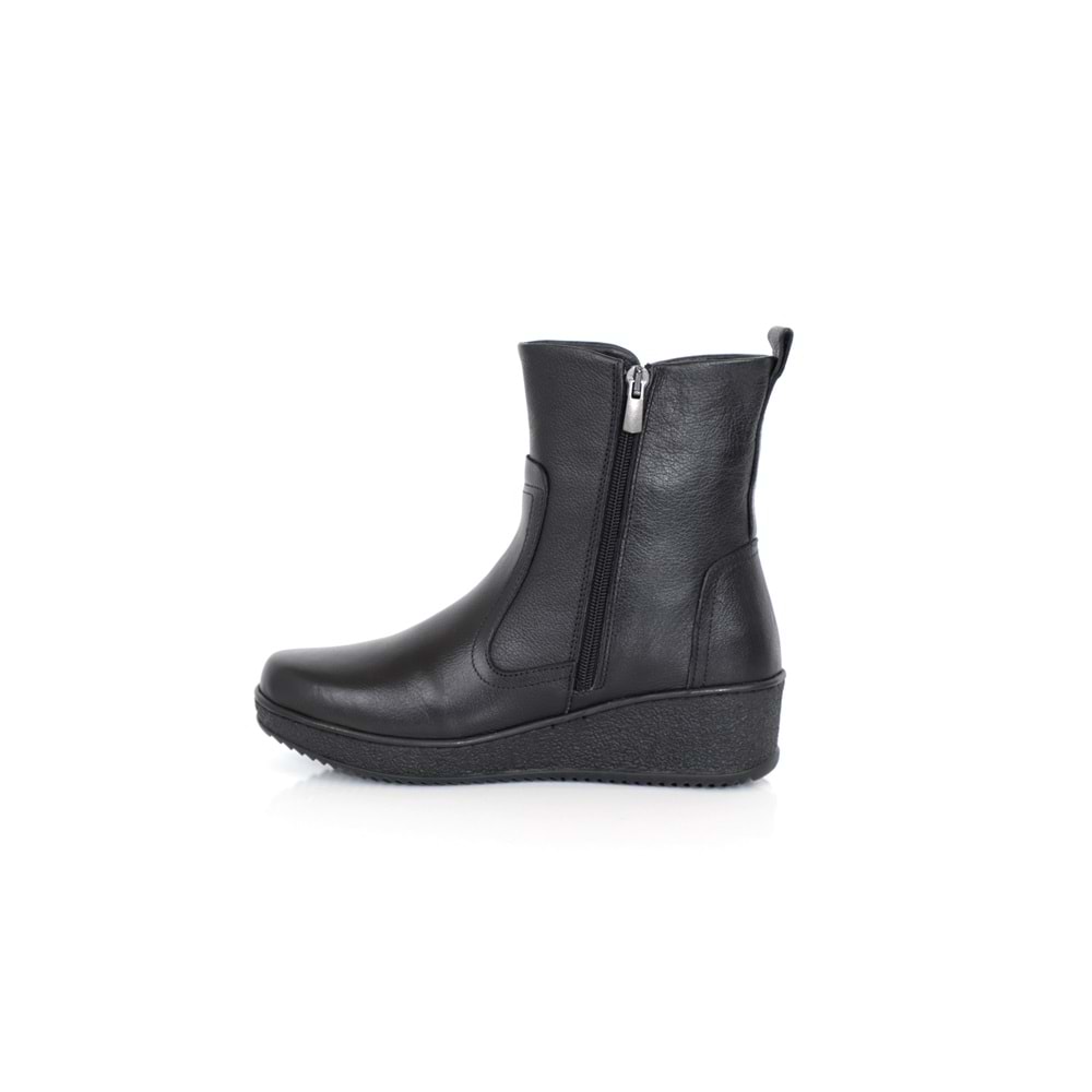 Konfores 1327 Hakiki Deri Anatomik Tabanlı Bayan Bot - NKT01327-siyah-41