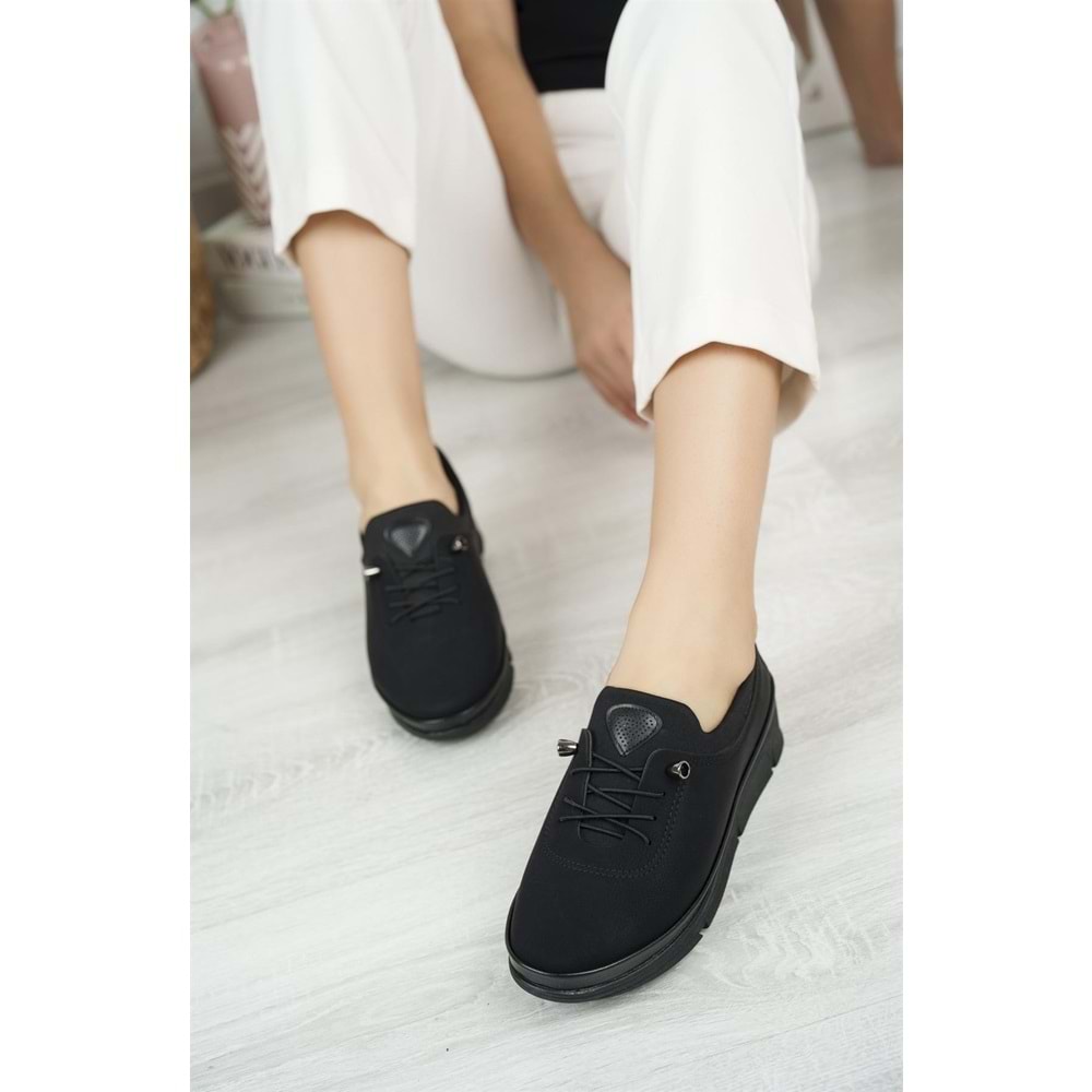 Konfores 1356 Anatomik Bayan Mevsimlik Ayakkabı - NKT01356-siyah-36