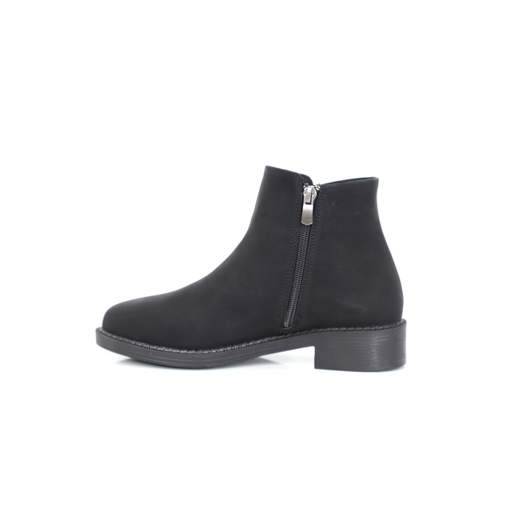 Konfores 1362 Düz Tabanlı Klasik Bayan Bot - NKT01362-siyah-38