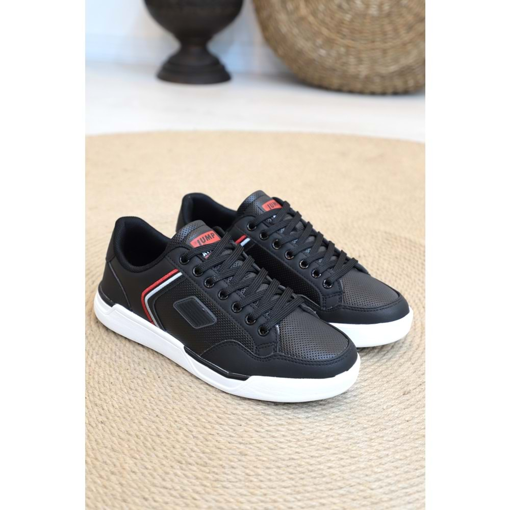 Konfores 1396-27799 Anatomik Taban Sneakers Ayakkabı - NKT01396-siyah beyaz-40