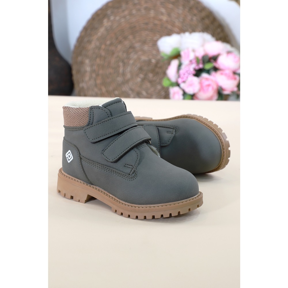 Kidessa 1450 Anatomik Tabanlı Çocuk Bantlı Spor Bot - NKT01450-haki-26