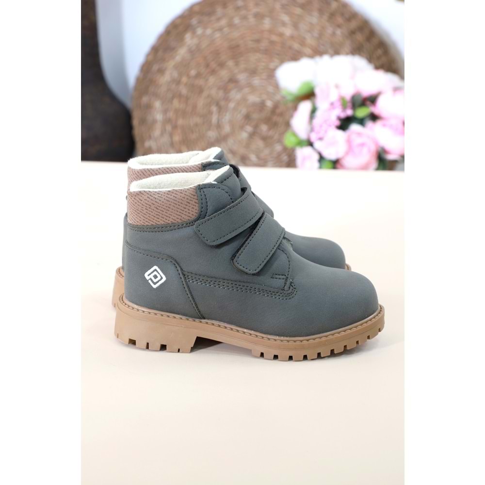 Kidessa 1450 Anatomik Tabanlı Çocuk Bantlı Spor Bot - NKT01450-haki-26