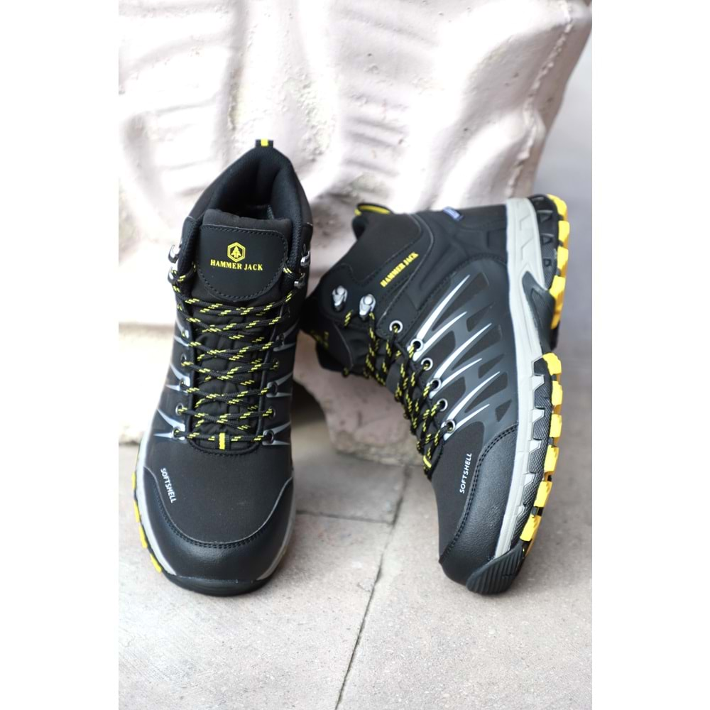 Konfores 1480 Anatomik Taban Waterproof Trekking Spor Bot - NKT01480-siyah sarı-42