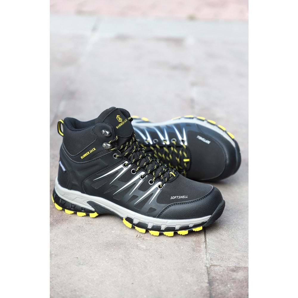 Konfores 1480 Anatomik Taban Waterproof Trekking Spor Bot - NKT01480-siyah sarı-45
