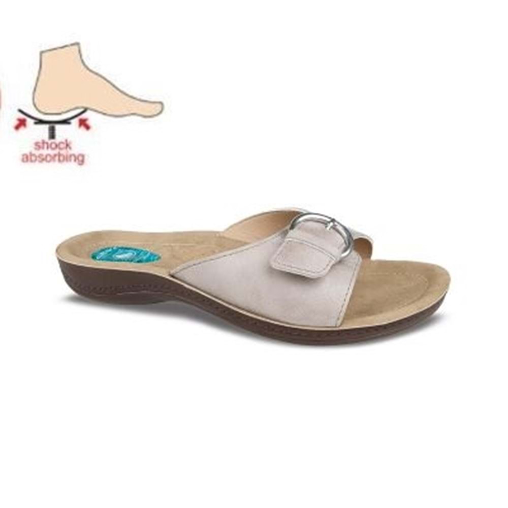 Konfores 1493-9808-19 Tam Anatomik Bayan Terlik - NKT01493-BEJ-38