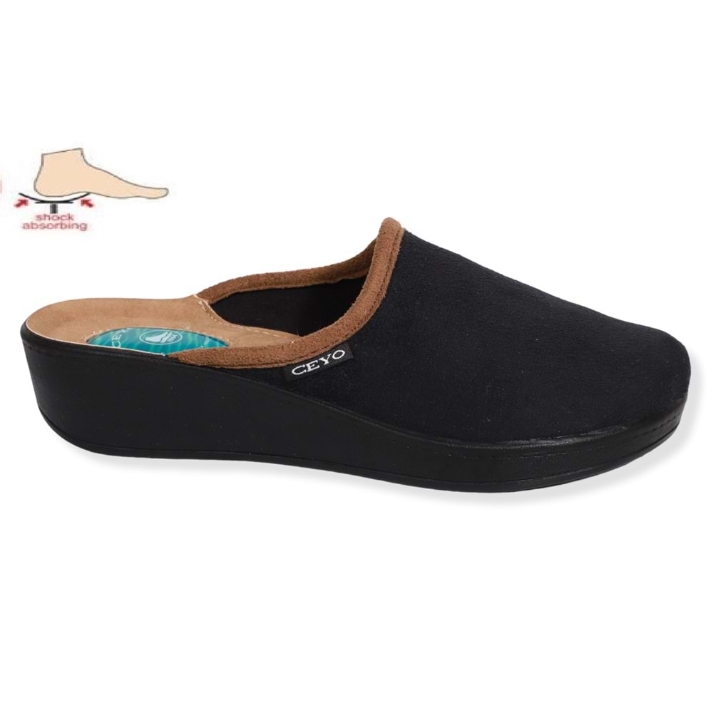 Konfores 1499-9932 Tam Anatomik Ev İçi Bayan Terlik - NKT01499-siyah-38
