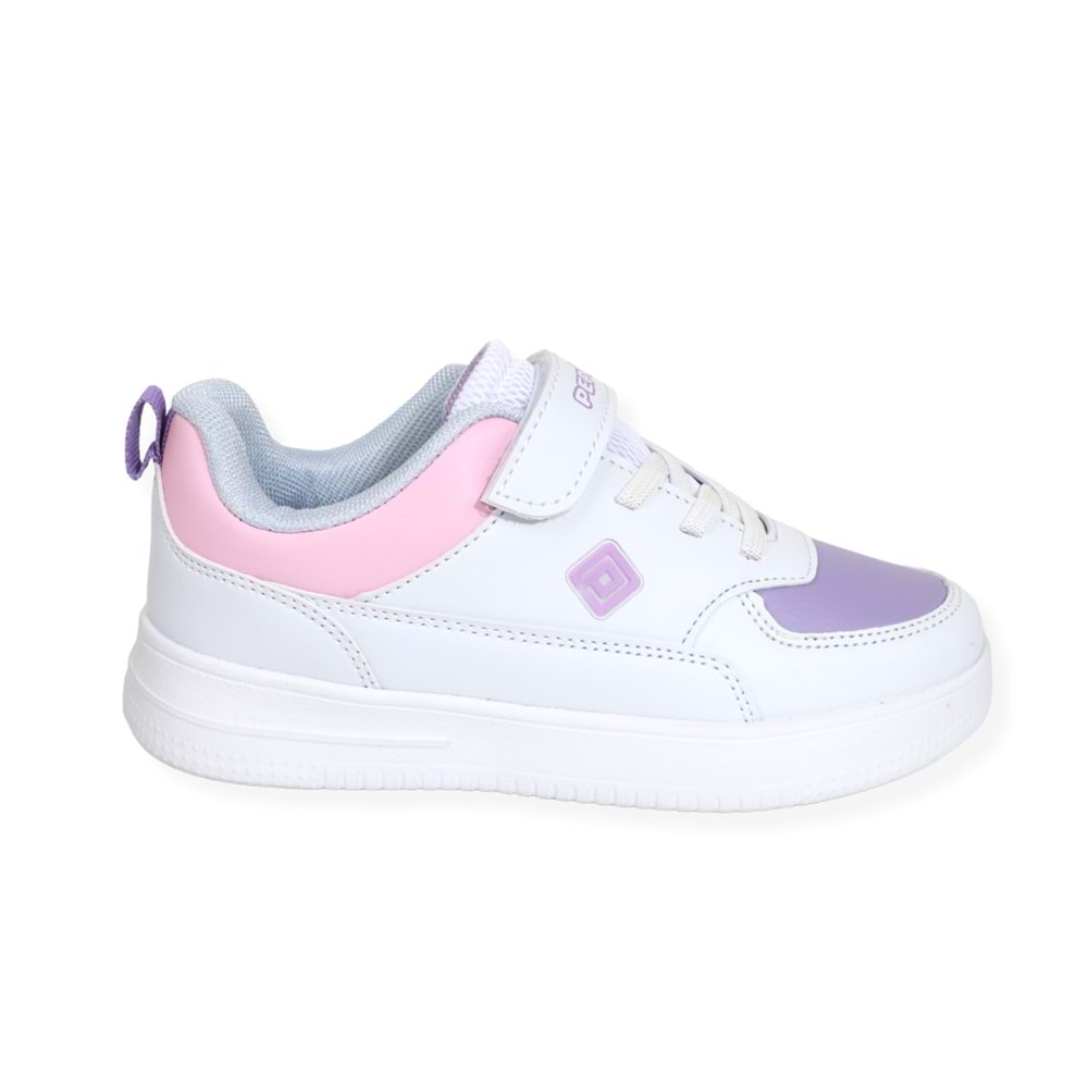 Kidessa 1507 Anatomik Taban Unisex Çocuk Sneakers Ayakkabı - NKT01507-Beyaz Lila-26