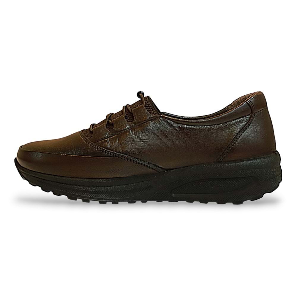 Konfores 1523-415955 Anatomik Taban Hakiki Deri Bayan Mevsimlik Ayakkabı - NKT01523-kahverengi-36