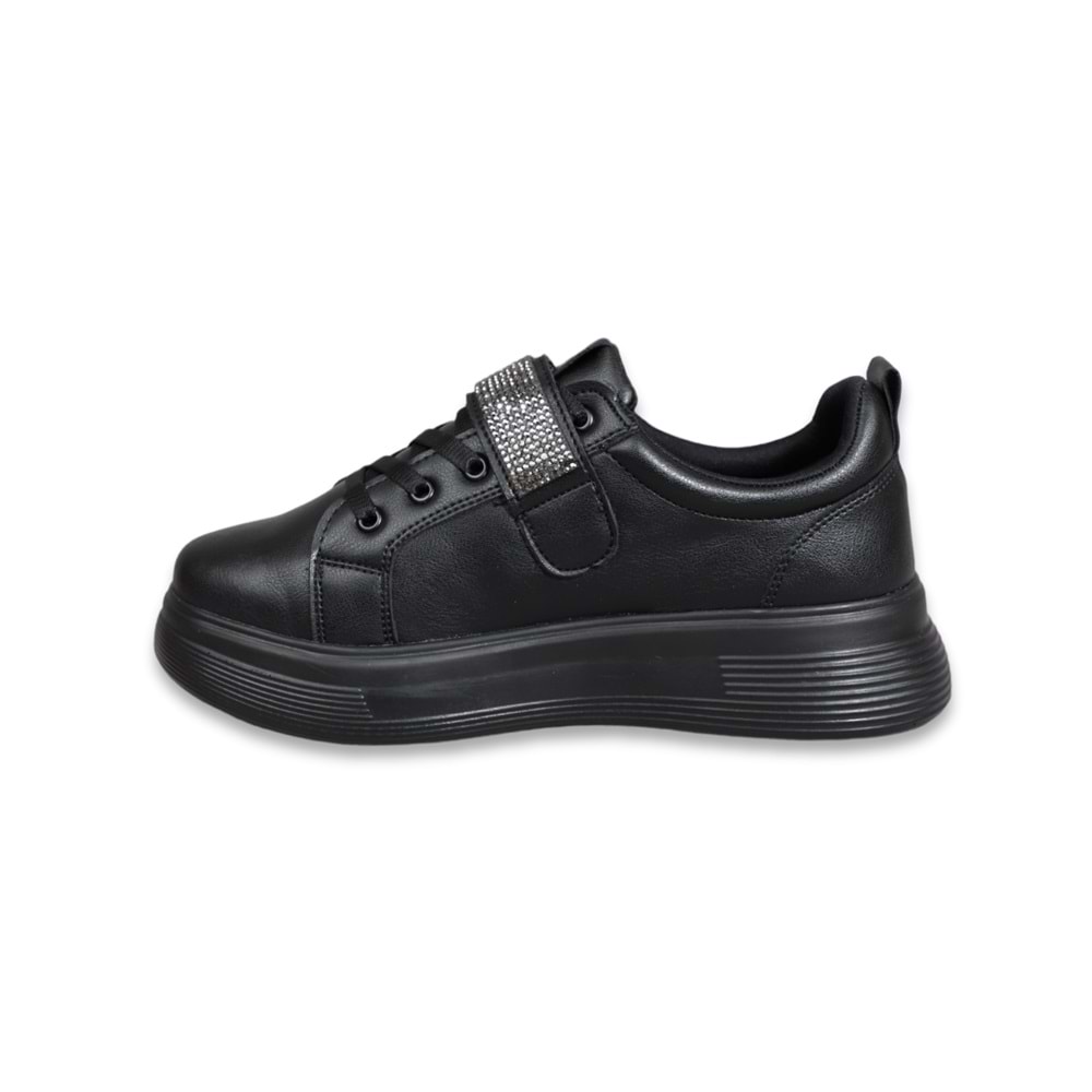Konfores 1543-332073 Anatomik Taban Sneakers Ayakkabı - NKT01543-siyah-37