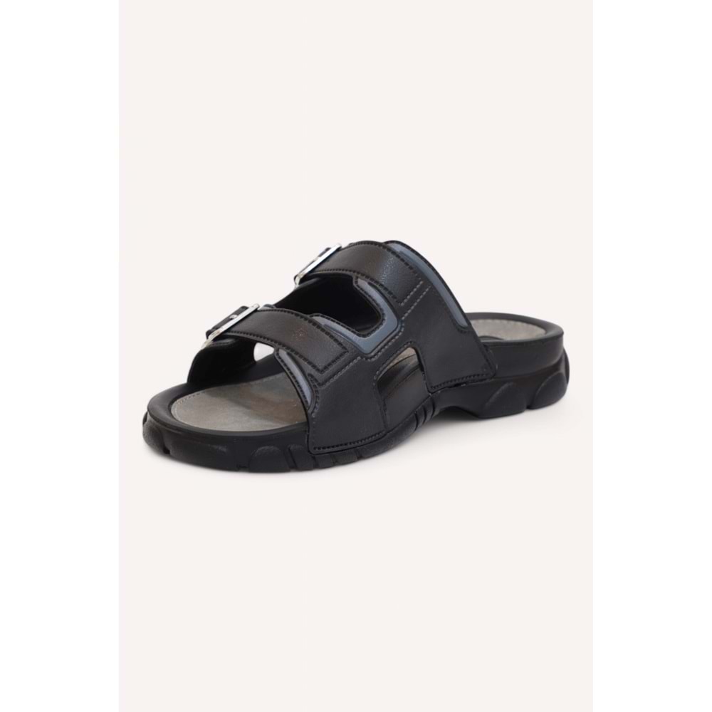 Konfores 1545-3200 Tam Anatomik Erkek Terlik - NKT01545-siyah-46