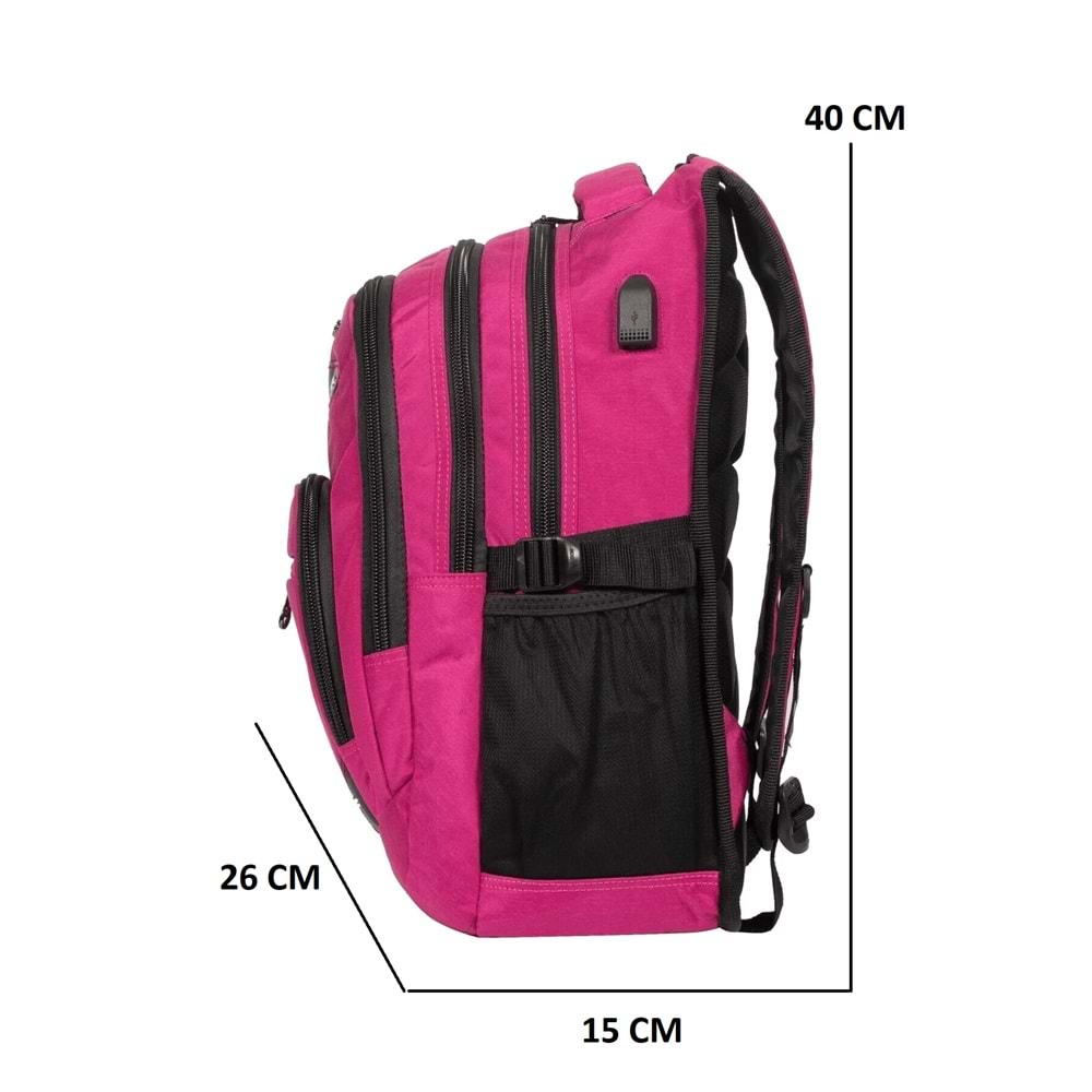 Konfores 1550-2226 Unisex Anatomik Yarasa Sırt Okul Çantası - NKT01550-KIRMIZI-TEKEBAT