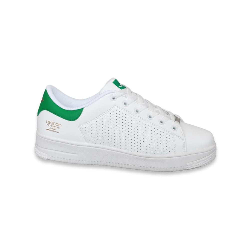 Konfores 1554-Elegance Anatomik Tabanlı Sneakers Ayakkabı - NKT01554-beyaz yeşil-41