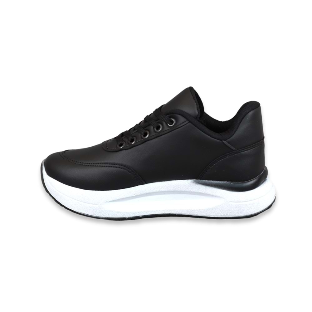 Konfores 1556-333060 Anatomik Tabanlı Sneakers Ayakkabı - NKT01556-siyah beyaz-39