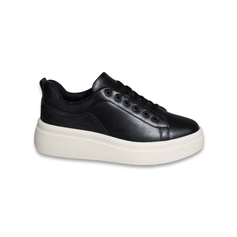 Konfores 1567-561171 Anatomik Tabanlı Sneakers Ayakkabı - NKT01567-siyah-40