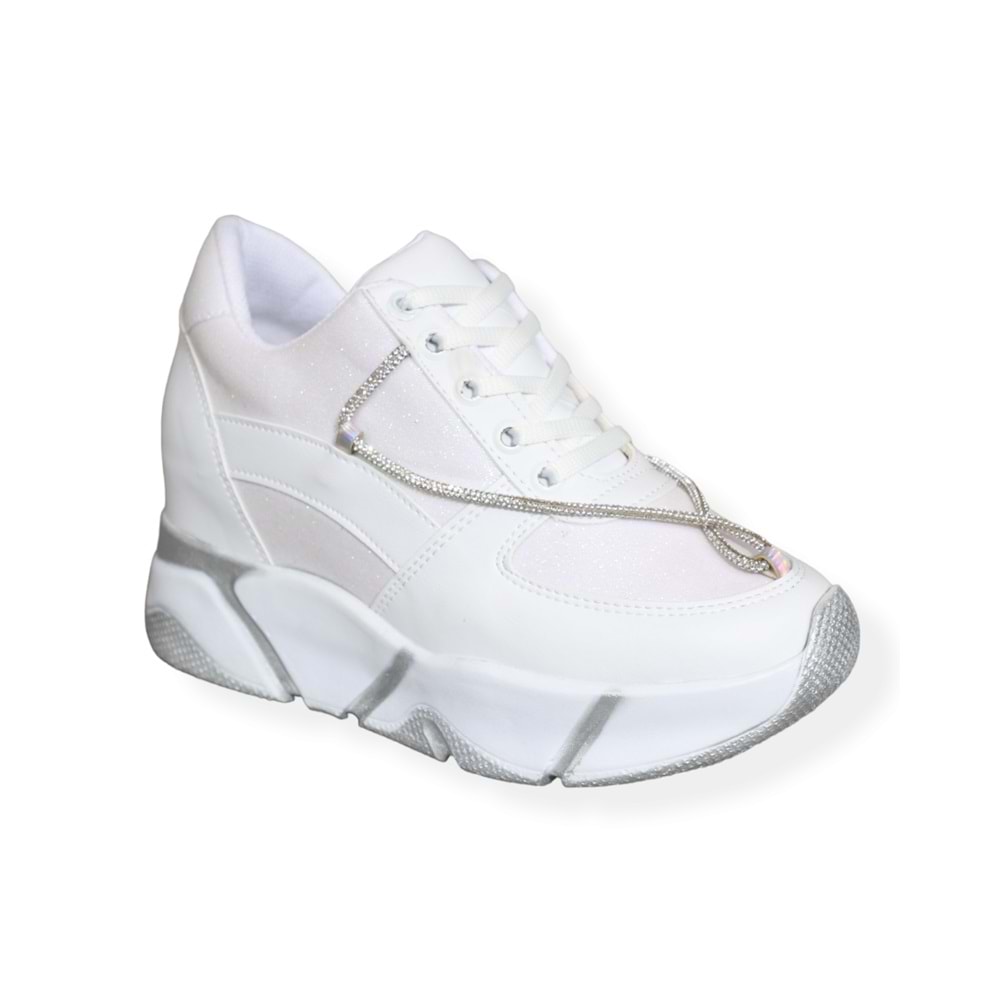 Konfores 1573-333055 Anatomik Tabanlı Sneakers Ayakkabı - NKT01573-BEYAZ-39