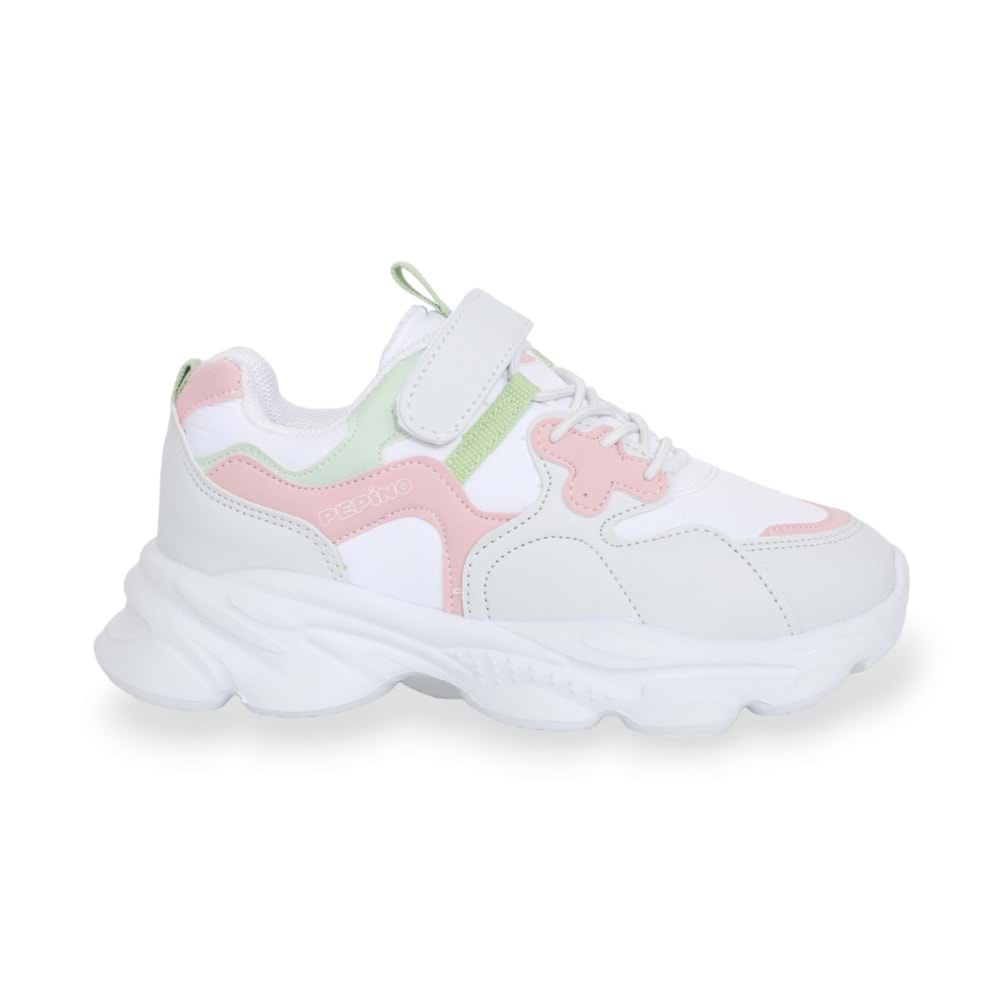 Kidessa 1646 Anatomik Tabanlı Çocuk Sneakers Ayakkabı - NKT01646-beyaz pembe-31