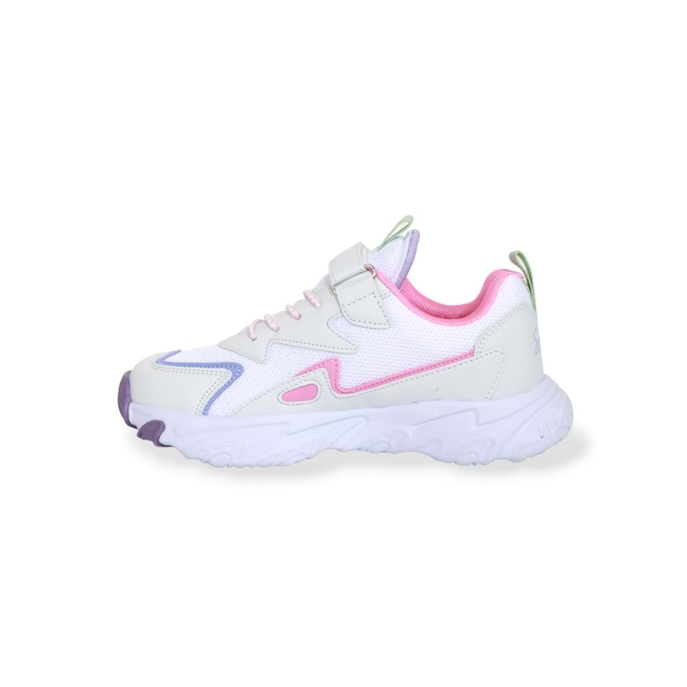 Kidessa 1652 Anatomik Tabanlı Unisex Çocuk Sneakers Ayakkabı - NKT01652-beyaz pembe-31