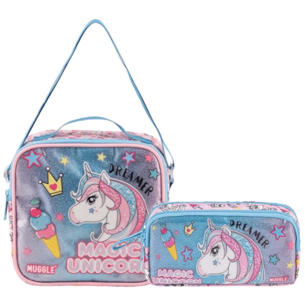 Kidessa 1661 Anatomik Sırtlı Yapılı Kız ve Erkek Çocuk İlkokul Çantası - NKT01661-mavi pembe-TEK EBAT