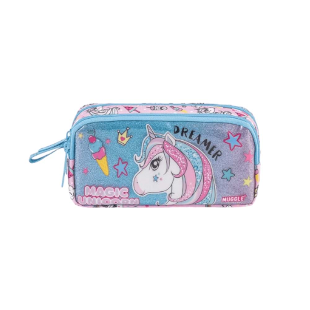 Kidessa 1661 Anatomik Sırtlı Yapılı Kız ve Erkek Çocuk İlkokul Çantası - NKT01661-mavi pembe-TEK EBAT