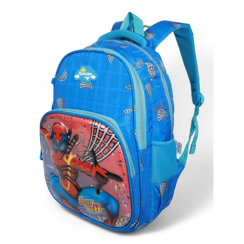 Kidessa 1661 Anatomik Sırtlı Yapılı Kız ve Erkek Çocuk İlkokul Çantası - NKT01661-Saks-TEK EBAT