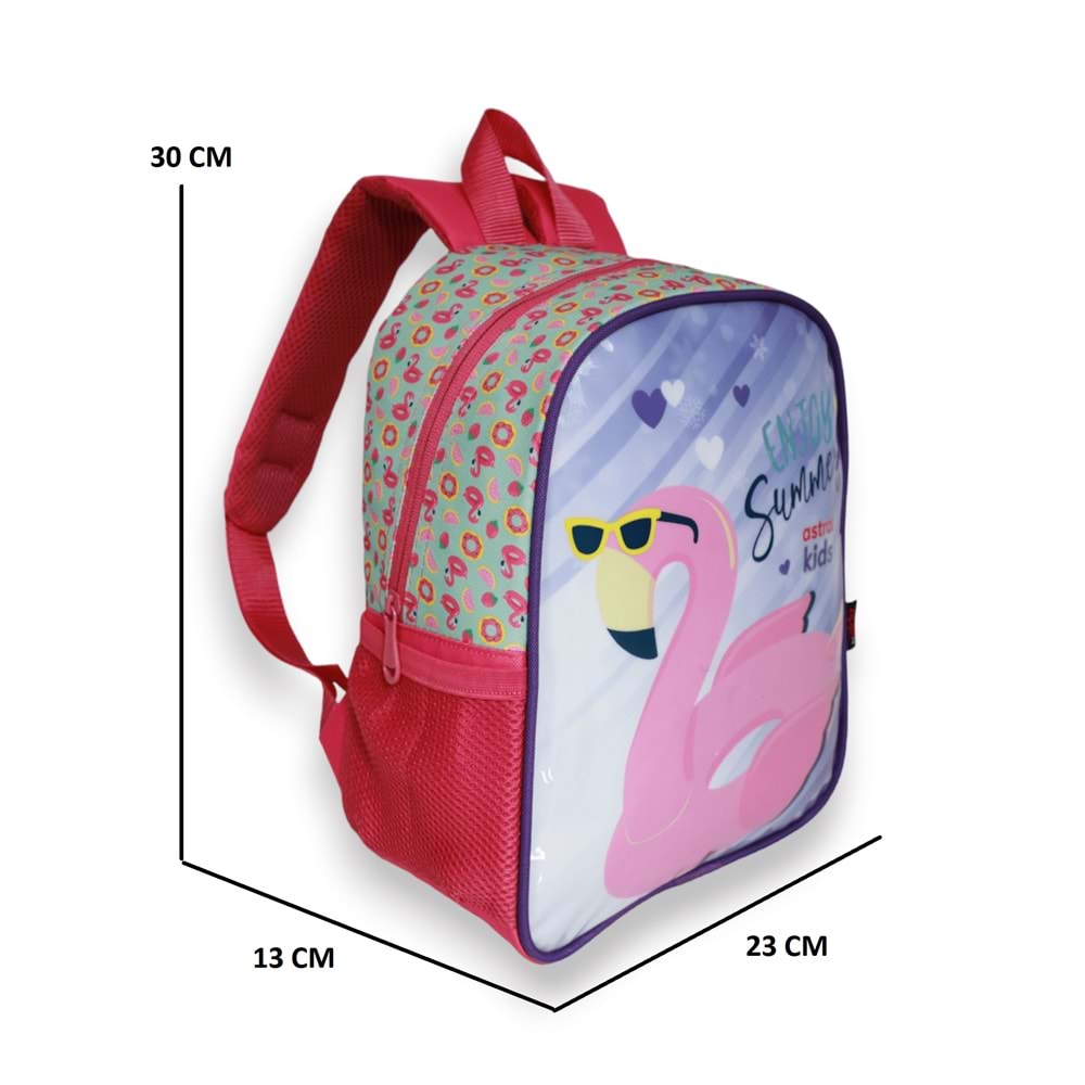 Kidessa 1666 Anatomik Sırtlı Yapılı Unisex Kreş ve Anaokul Çantası - NKT01666-lila-TEK EBAT