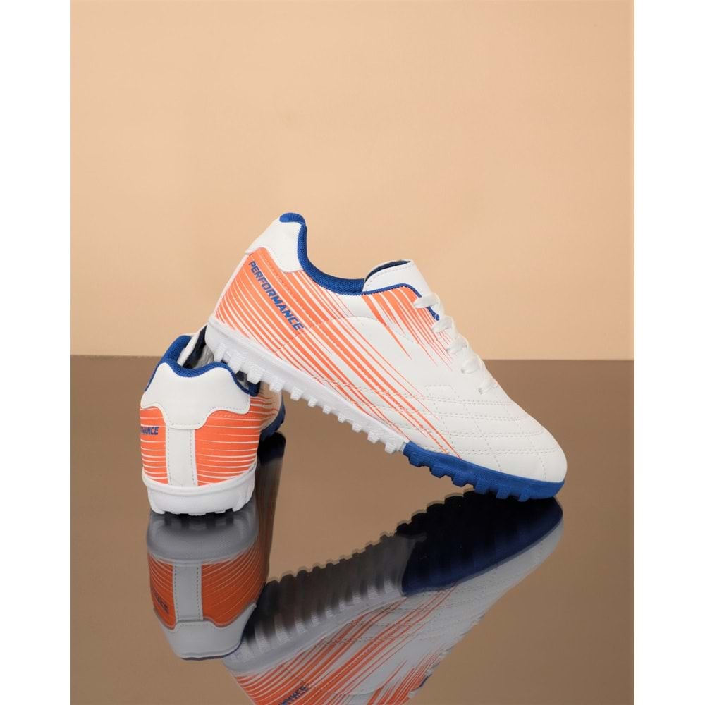 Kidessa 1687-Anatomik Kaydırmaz Tabanlı Halı Saha Futbol Ayakkabısı - NKT01687-BEYAZ-38