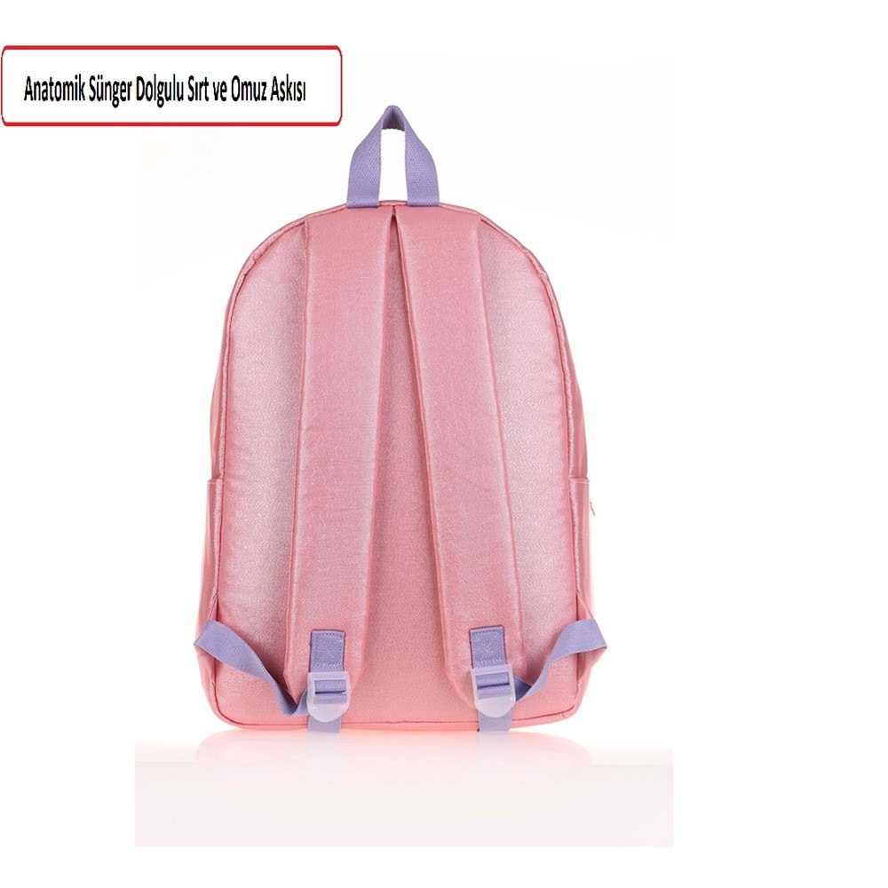 Slazenger 1690-Anatomik Sırt Destekli Ortaokul Lise ve Günlük Sırt Çantası - NKT01690-lila-TEK EBAT