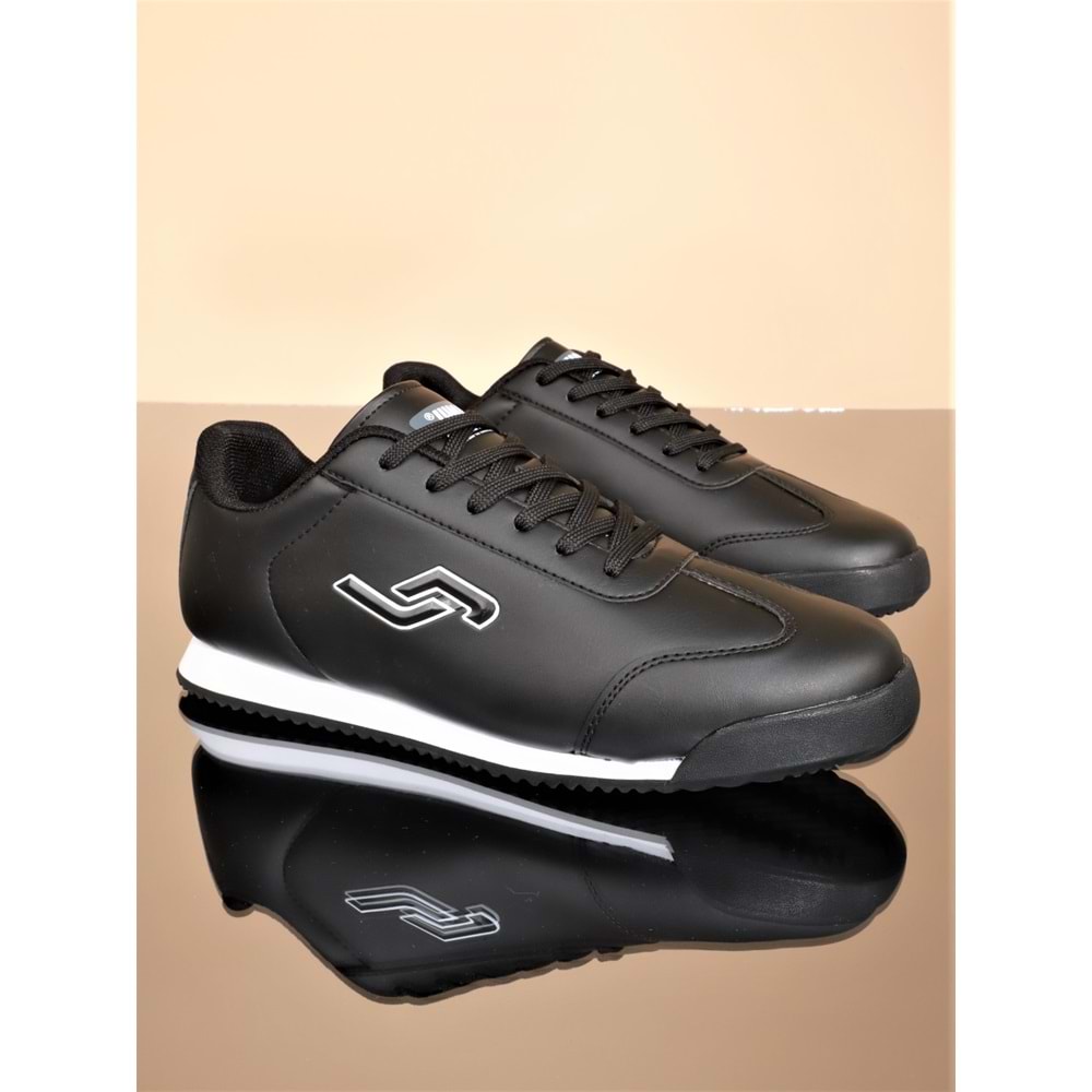Konfores 1693-28165 Anatomik Tabanlı Unisex Sneakers Ayakkabı - NKT01693-siyah beyaz-40