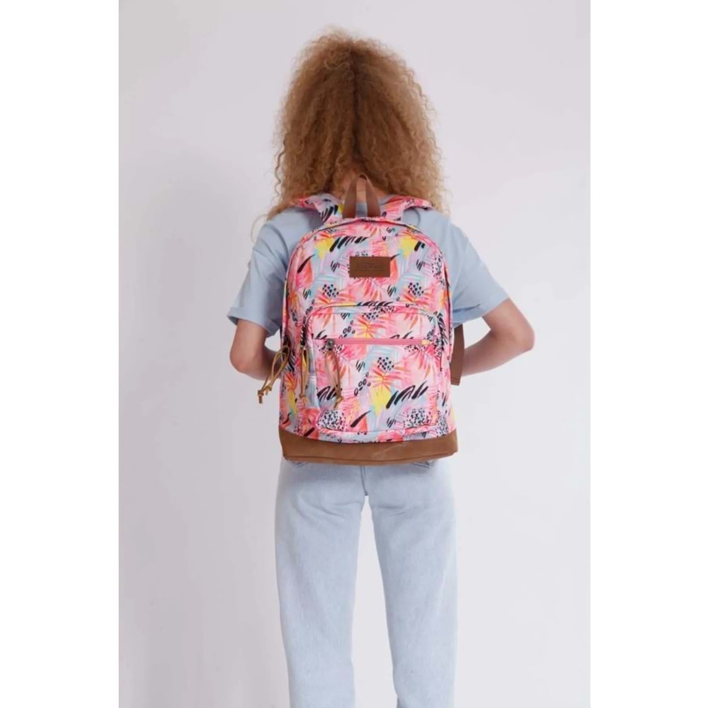 Konfores 1699-Anatomik Sırt Destekli Ortaokul Lise ve Günlük Sırt Çantası - NKT01699-PEMBE-TEK EBAT