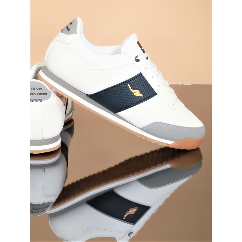 Konfores 1703-Flınt Anatomik Tabanlı Unisex Sneakers Ayakkabı - NKT01703-Beyaz Lacivert-42